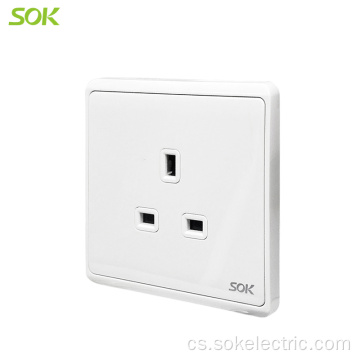 13A 250V 1 Gang BS Socket Outlet Bílá